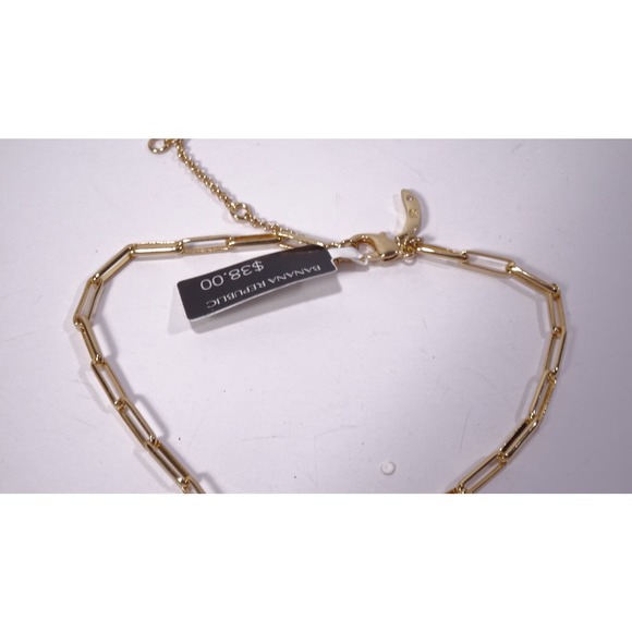 Banana Republic Women's Gold PAPERCLIP CHAIN NECKLACE NWT 38 - Picture 7 of 13